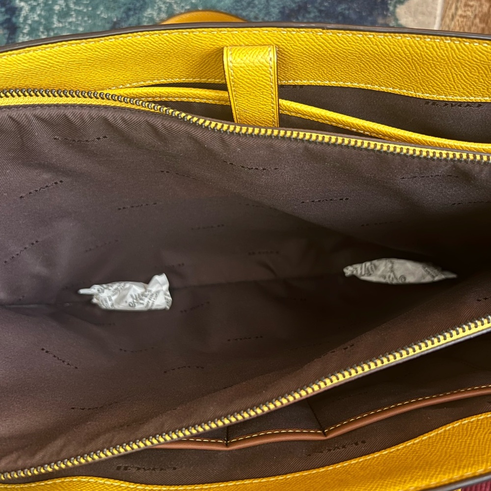 EUC Coach Yellow Work Tote - Picture 12 of 12